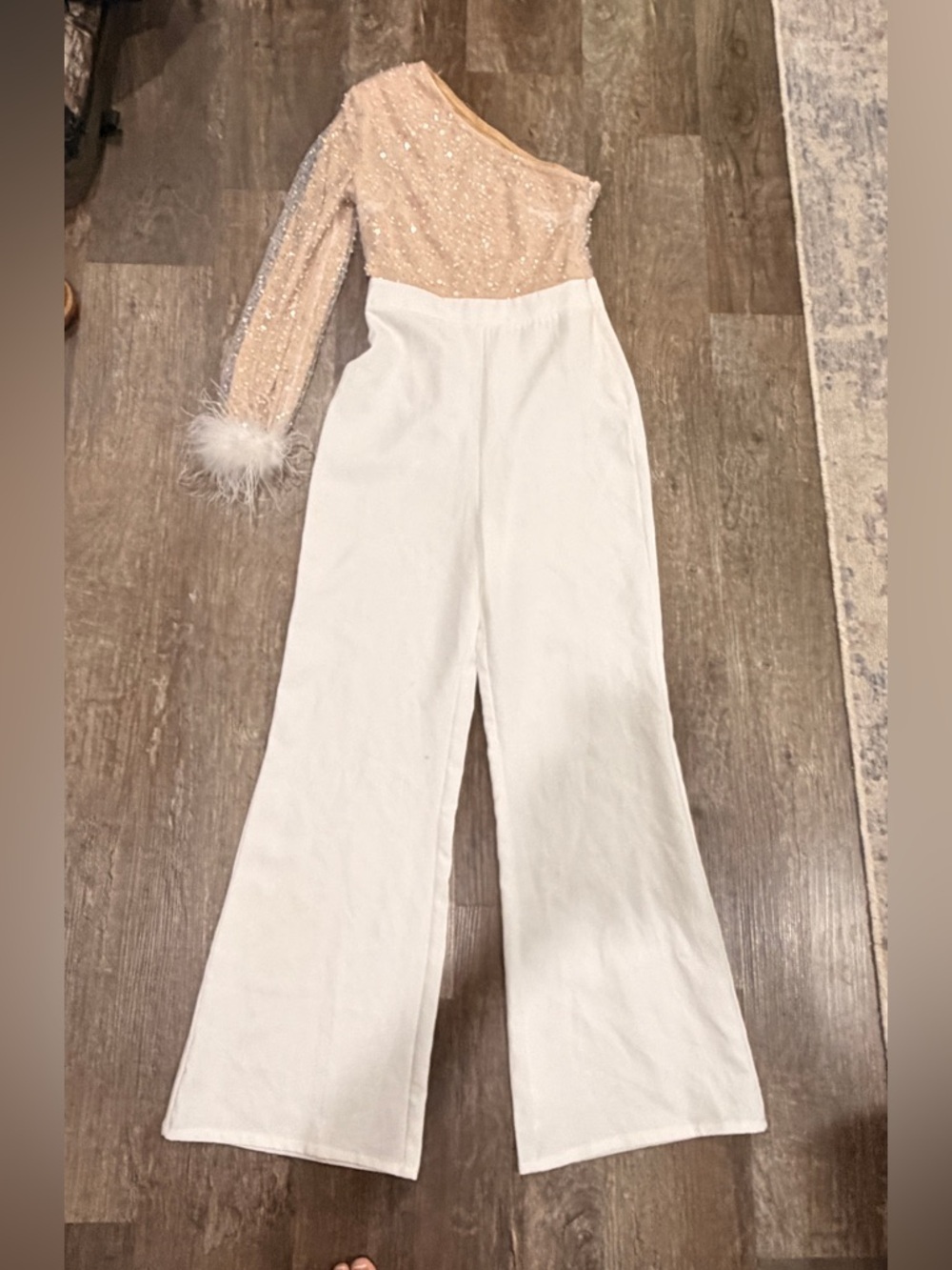 Final price Jumpsuit With Sequined Top and White Bottoms - Picture 3 of 5